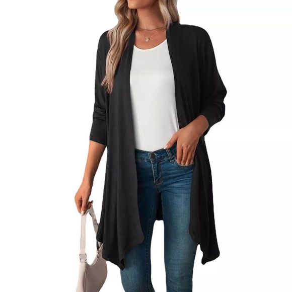 a new day Sweaters - A New Day Black Long Pocketed Lightweight Soft Cardigan Various Sizes | NWT